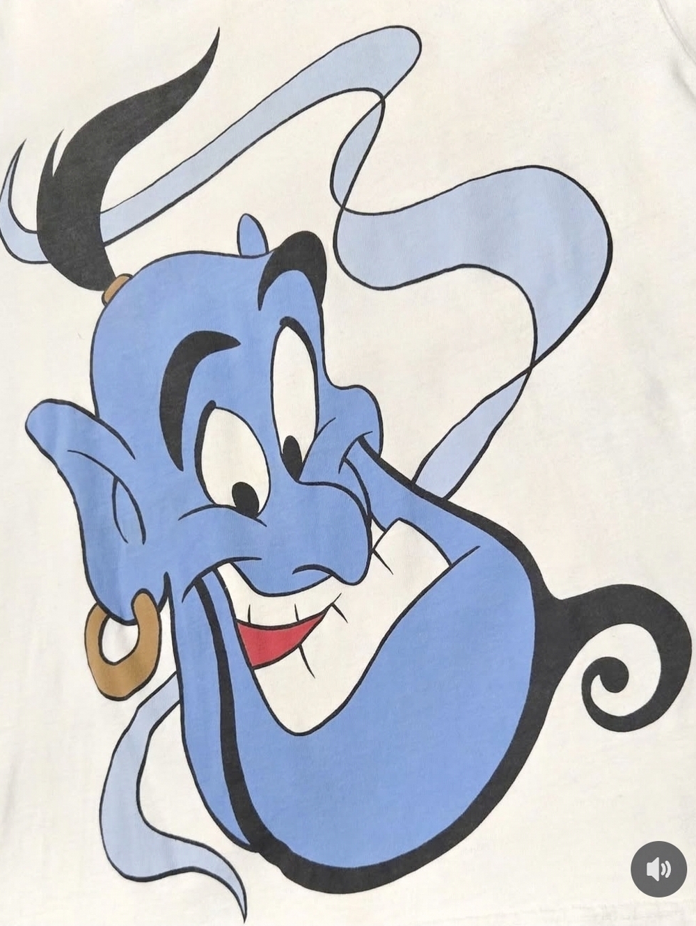 VTG 90s Aladdin Genie "Did You Rub My Lamp" AOP Tee L *RARE* - Picture 3 of 5